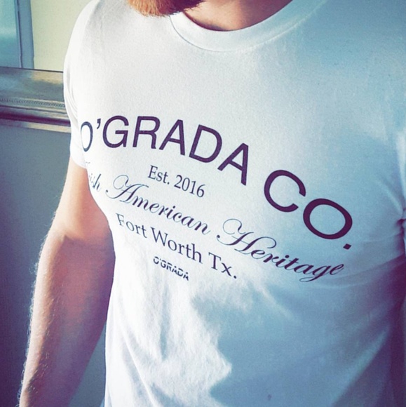 O'Grada Men's Classic White T-Shirt - Picture 2 of 4